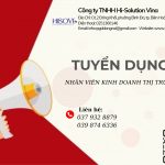 THÔNG BÁO TUYỂN DỤNG NHÂN VIÊN KINH DOANH (SALES THỊ TRƯỜNG NHÀ THUỐC, CỬA HÀNG MỸ PHẨM, SIÊU THỊ, NHÀ PHÂN PHỐI SỈ VÀ LẺ)